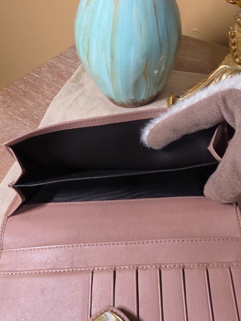 Authentic Gucci "Lovely Heart" Diamante Canvas Continental Wallet Vintage EUC - Picture 9 of 13